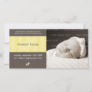 Invitación DE LA FOTO DEL BEBÉ :: pies felices 6L