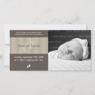 Invitación DE LA FOTO DEL BEBÉ: pies felices 8L