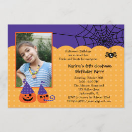Invitación de la foto del cumpleaños de Halloween
