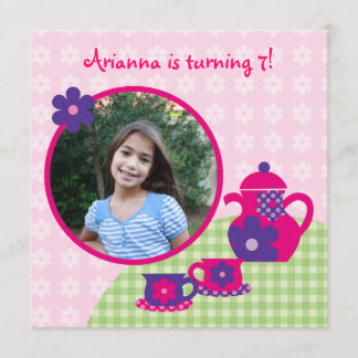 Invitación de la foto del cumpleaños de la fiesta