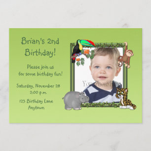Invitación de la foto del cumpleaños de los
