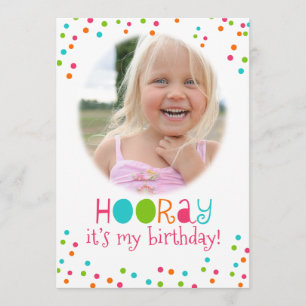 Invitación de la foto del cumpleaños del fiesta