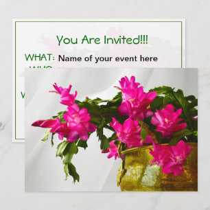 Invitación de la fotografía del primer del cactus