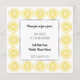 Invitación de la frontera del limón