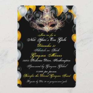 Invitación de la gala de Noche Vieja de la