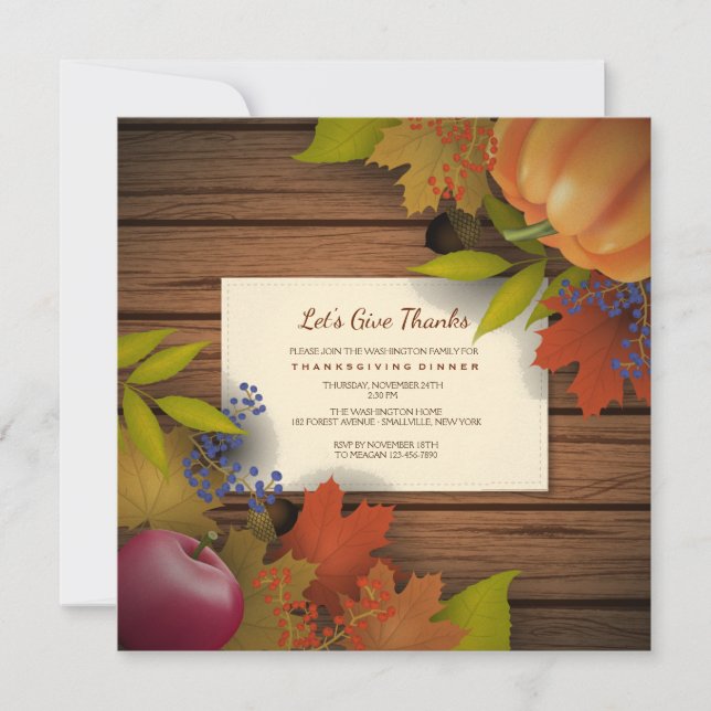 Invitación de la generosidad del otoño (Anverso)