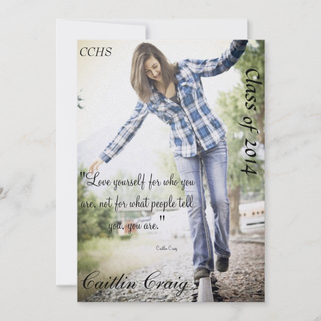 Invitación de la graduación (Anverso)