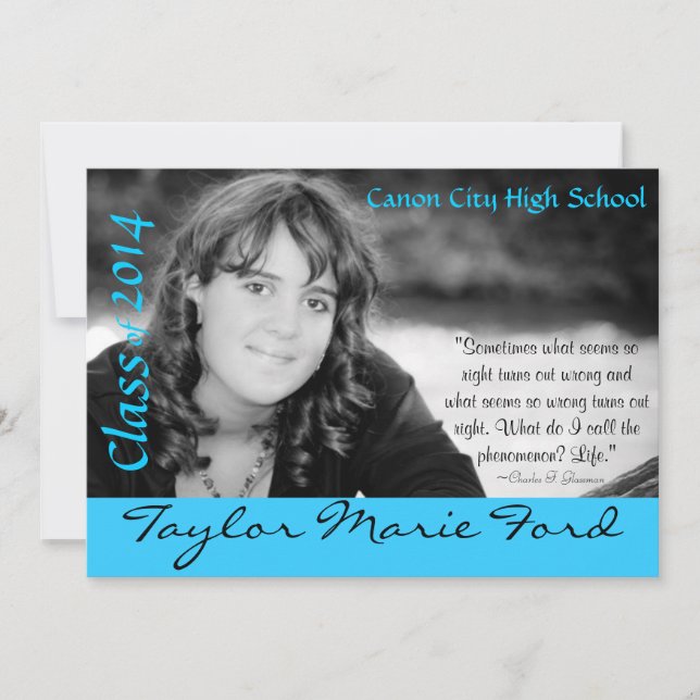 Invitación de la graduación (Anverso)