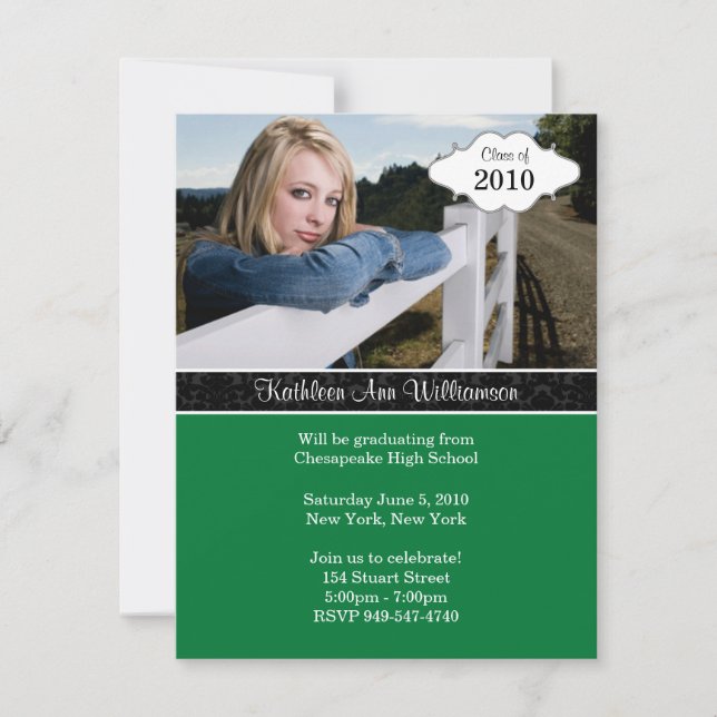 Invitación de la graduación (Anverso)