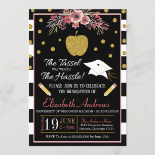 Invitación de la graduación de la escuela del