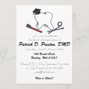 Invitación de la graduación de la escuela dental