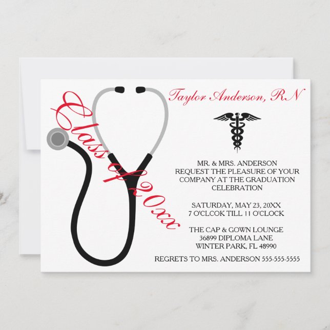 Invitación de la graduación de la Facultad de (Anverso)