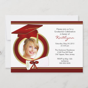 Invitación de la graduación de la foto
