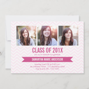 Invitación de la graduación de la foto de Chevron