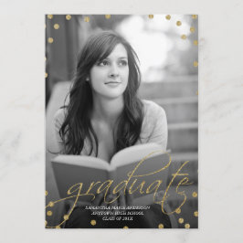 Invitación de la graduación de la foto de la