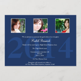 Invitación de la graduación de la foto de los