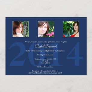 Invitación de la graduación de la foto de los