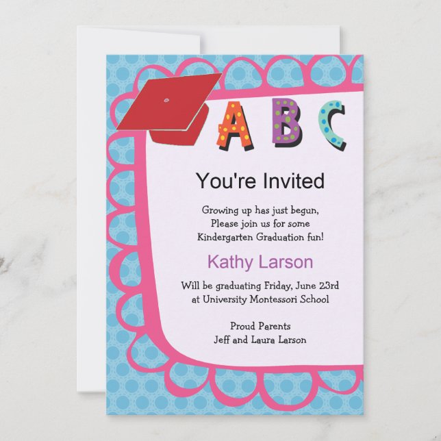 Invitación de la graduación de la guardería (Anverso)