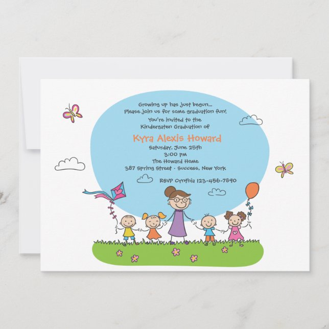 Invitación de la graduación de la guardería (Anverso)