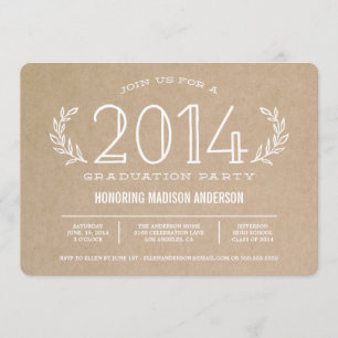 Invitación de la graduación de la guirnalda el  