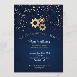 Invitación de la graduación de la ingeniería