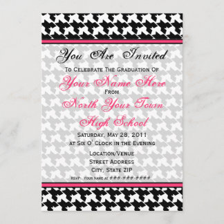 Invitación de la graduación de la moda de