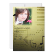 Invitación de la graduación de la nota de la