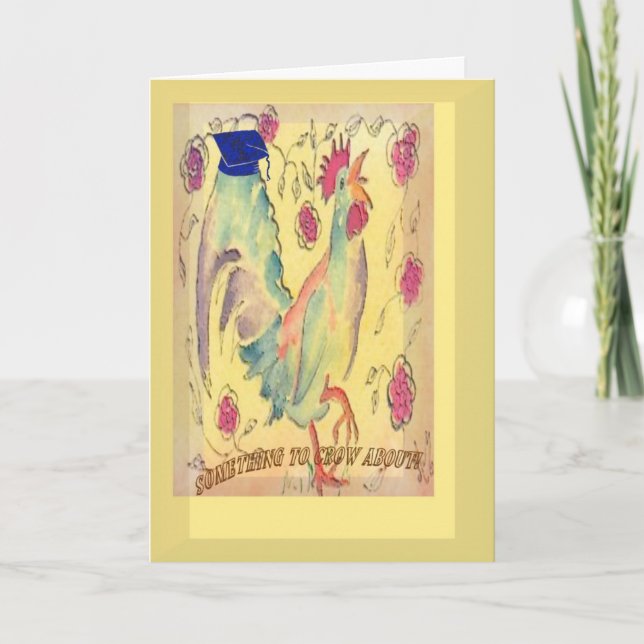 Invitación de la graduación de los rosas del gallo (Anverso)