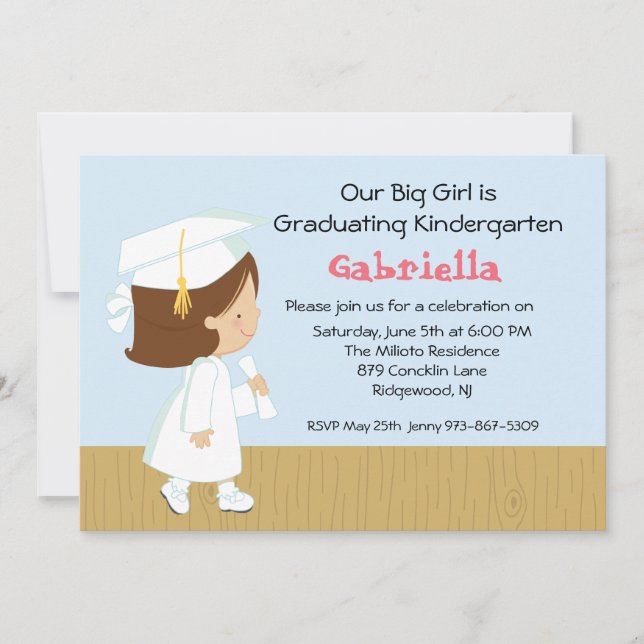 Invitación de la graduación de nuestra niña (Anverso)