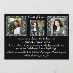 Invitación de la graduación del damasco