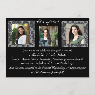 Invitación de la graduación del damasco