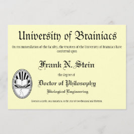 Invitación de la graduación del diploma de