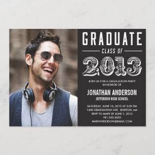 Invitación de la graduación del estilo del poster