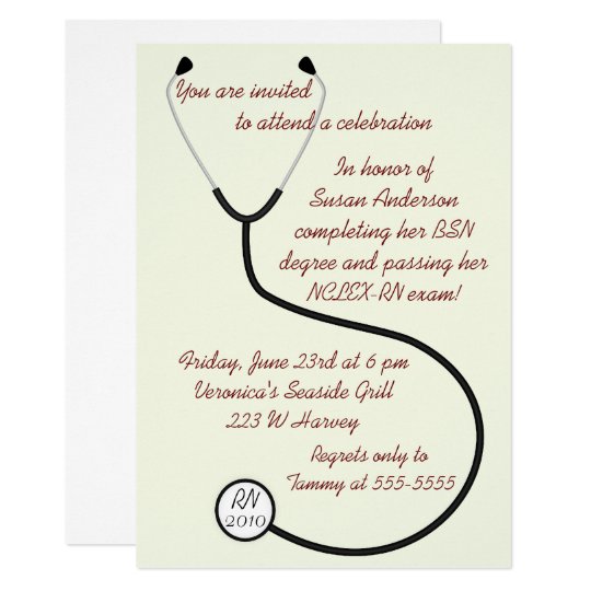 Invitación de la graduación del grado médico o de