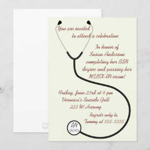 Invitación de la graduación del grado médico o de