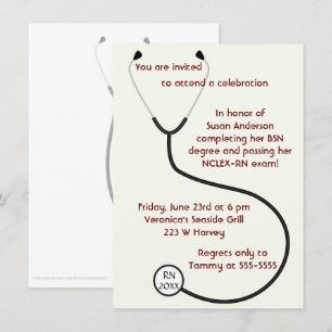 Invitación de la graduación del grado médico o de