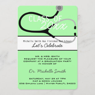 Invitación de la graduación del médico del