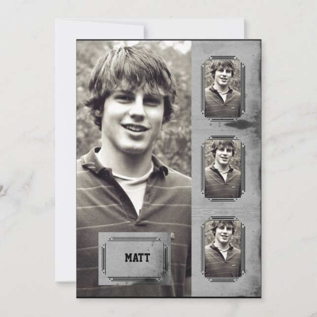 Invitación de la graduación del panel de la foto (Anverso)