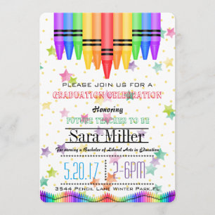 Invitación de la graduación del profesor del arco