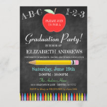 Invitación de la graduación del profesor - pizarra