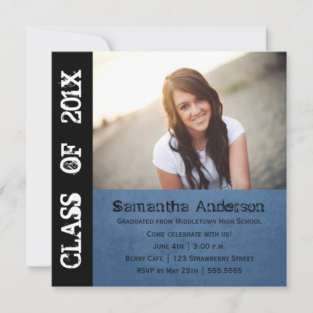 Invitación de la graduación del punk rock del (Anverso)