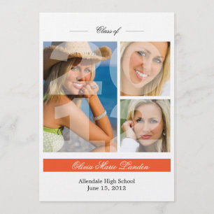 Invitación de la graduación el   3 fotos