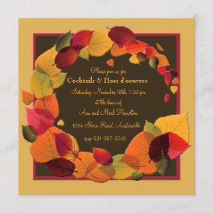 Invitación de la guirnalda del otoño