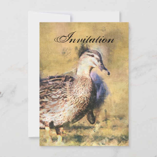 Invitación de la invitación del fiesta del pato (Anverso)