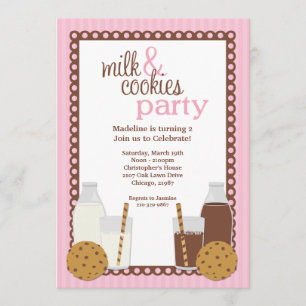 Invitación de la leche y de la fiesta de