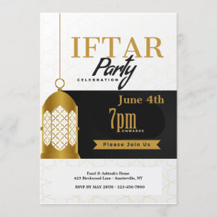 Invitación de la linterna del fiesta de Iftar