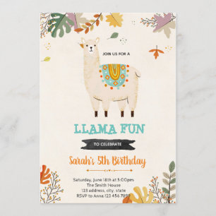 Invitación de la llama bohemiana de otoño