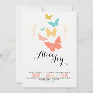 Invitación de la lona de la mariposa