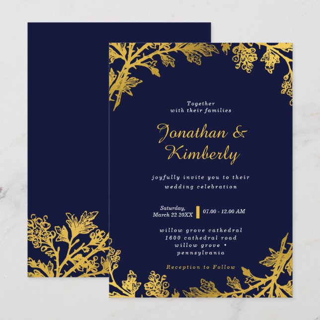 Invitación de la Marina de Lujo y la Boda de Oro (Anverso / Reverso)