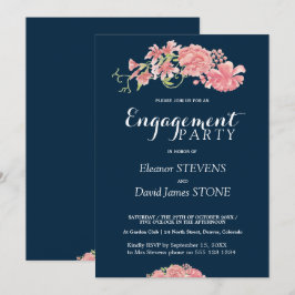 Invitación de la marina floral y de la fiesta de c
